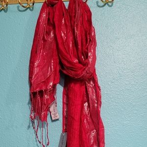 Bright fuscia pink scarf